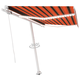 shumee Ročno valjana LED tenda 300x250 cm oranžna/rjava