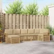 Set vanjskih sofa 6 pcs Bijela i Bež 306 x 128,5 x 73 cm