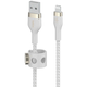 Belkin BOOST CHARGE™ kabel Lightning/USB-A, 3 m, bel - vzdržljiv PRO Flex
