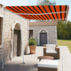 vidaXL Prostostoječa ročno zložljiva tenda 350x250 cm oranžna/rjava