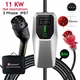 JUNSUN Tip 2 EV Polnilni Kabel za Električna Vozila – 3-Fazni 11KW, Nastavljiv Tok, Prenosni Polnilec 6M s CEE16A Vtičnico in Torbico (6/8/10/13/16A), (22127985)