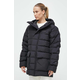 Pernata jakna Marmot za žene, boja: crna, za zimu, oversize
