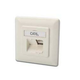 CAT 6A Class EA network outlet, shielded, 2x RJ45 LSA, pure white, flush mount, vert. kabel install.