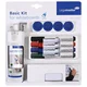 Legamaster 7-125100 basic Kit for Whiteboards za belo tablo črna, modra, rdeča, zelena vklj. z brisalcem za ploščo, čistilcem, magneti 4 kosov/pakiranje