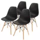 Aurora 25-KS006SET Set plastičnih trpezarijskih stolica 4 kom crna