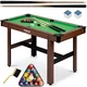 Neo-Sport Compact Dark Brown Billiards Table 122 x 61 x 76 cm NS-807 with Accessories, (21740303)