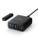 Namizni polnilec ANKER GaN A2154G11, 3x USB-C, 3x USB-A, 112W, organizator za kable, črne barve