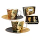 shumee Komplet 2 skodelic za espresso - G. Klimt, Zlate solze (belo in črno ozadje) (carmani)