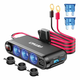AMIO razdelilnik vžigalnik cigaret tee + voltmeter polnilec usb usb-c 12v 24v amio-03782