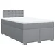 Vidaxl Box spring postelja z vzmetnico svetlo siva 120x200 cm blago