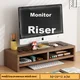 Home Maid Polica za monitor, 20x50x12.6 cm, 2 nivoa, Braon