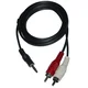 Avdio kabel Jack 3,5 mm - 2x CINCH, 3 m, črn