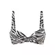 LASCANA Bikini zgornji del kremna / rjava / črna