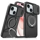 Maska za mobilni telefon iPhone 15 CAMSHIELD RING STAND, Crna