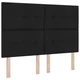 Vidaxl LED Box Spring Postelja z vzglavjem Črna 160 x 200 cm blago