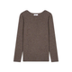 JUST CASHMERE Pulover Grace temno siva
