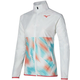 Ženski sportski pulover Mizuno Printed Jacket - white/fierry coral