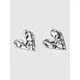 Blue Tomato Heart Earrings Jewellery silver stainless steel