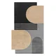 Črno-siva ročno tkana volnena preproga 120x180 cm Lozenge Monochrome – Flair Rugs