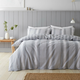Siva enojna flanelna posteljnina 135x200 cm Ticking Stripe – Bianca