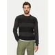JACK & JONES Pulover Hugo temno siva / črna