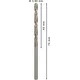 Sveder standardne dolžine PRO Metal HSS-G, 3,9 x 43 x 75 mm, 10 kosov