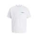 JACK & JONES Majica pastelno modra / temno zelena / bela