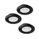 Eglo 901755 - Komplet 3x LED ugradnih plafonskih svetala FAVAZZINA 1xGU10/4W/230V crna