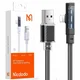 Mcdodo MCDODO KOTNI USB LIGHTNING PLOŠČATI KABEL 36W ZA IPHONE 12 13 14 ČRNEGA OBLIKOVALCA 2M