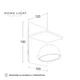SOLEA 57 ZIDNA LAMPA 7W 3000K CRNA DIM