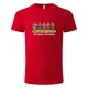 Suvenir Muška majica Potomak ratnika, Štampa na prednjoj strani, Crvena