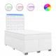 vidaXL vidaXL Box spring postelja z vzmetnico bel 120x190 cm umetno usnje, (21308528)