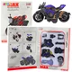 Motocikel za sestavljanje LEAN TOYS, kovinski, 1:14, DIY, črno-modri