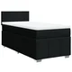 Vidaxl Box spring postelja z vzmetnico črn 90x190 cm blago