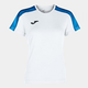 Joma Academy T-Shirt White-Royal S/S