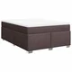 Vidaxl Box spring postelja z vzmetnico temno rjav 140x190 cm blago