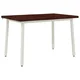 vidaXL 90 x 55 x 75 cm Masiven les akacije Temno rjava in bela