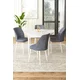Hanah Home Set Trpezarijski sto i 4 stolice, Sivo-beli