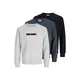JACK & JONES Majica JJMUNK mornarska / temno rdeča / črna / pegasto bela
