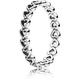 Pandora Srebrni prstan s srcem 190980 (Obseg 52 mm)