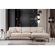 Atelier del Sofa Ugaona garnitura Leo 90x65x255cm Krem