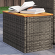 vidaXL Vrtna stranska mizica 2 kosa siva 55x34x37 cm PE ratan les