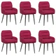 vidaXL vidaXL Jedilni stoli 6 pcs Žamet Vinorodna rdeča 59 x 59,5 x 90 cm, (5000296846)