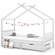 vidaXL Okvir za dječji krevet s ladicama bijeli 90×200 cm od borovine
