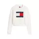 Tommy Jeans Pulover Intarsia Flag Badge DW0DW22317 Kremna Regular Fit