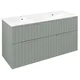 SAPHO CIRASA STRIP viseča umivalna omarica 118,4x64x46 cm, zelena eleganca