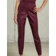 Sinsay - Pantalone od veštačke kože - burgundy