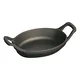 Ovalen litoželezen mini pekač za meso črn 15 cm Staub