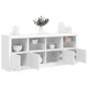 Komoda s LED svjetlima bijela 163 x 37 x 67 cm