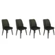 Conceptum Hypnose Set 4 trpezarijske stolice Alfa Kaki-Crni